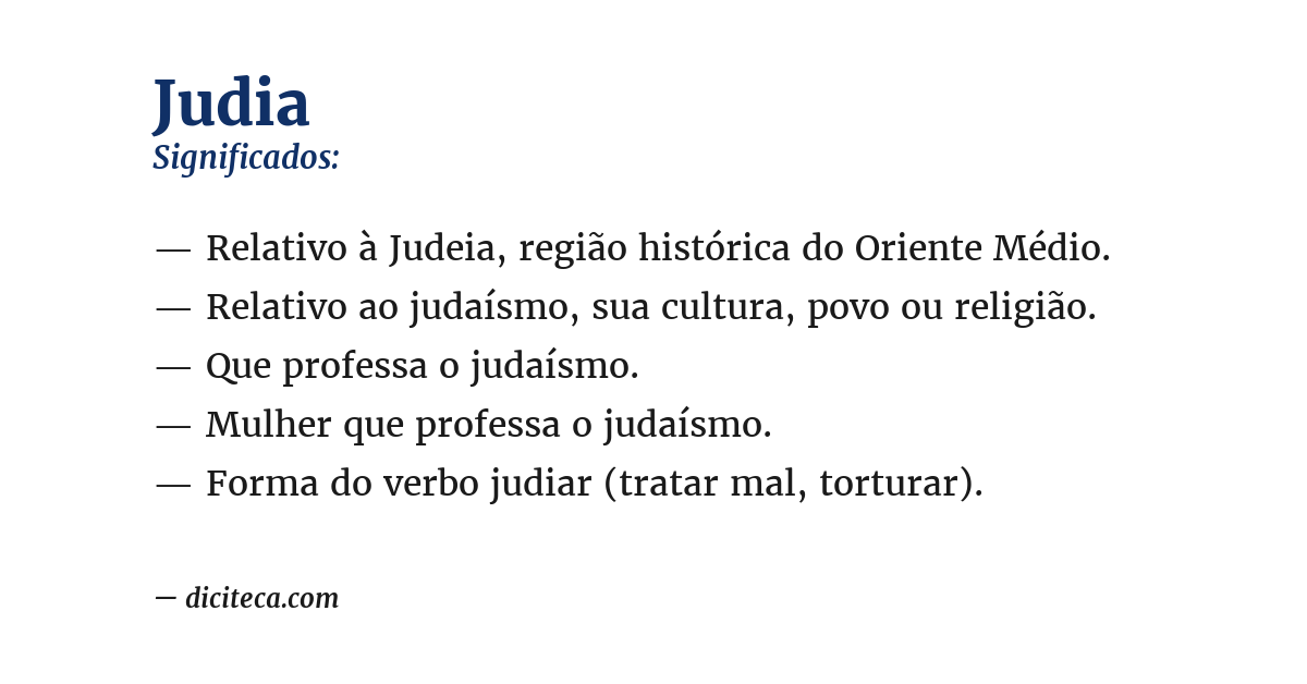 Significado de judia