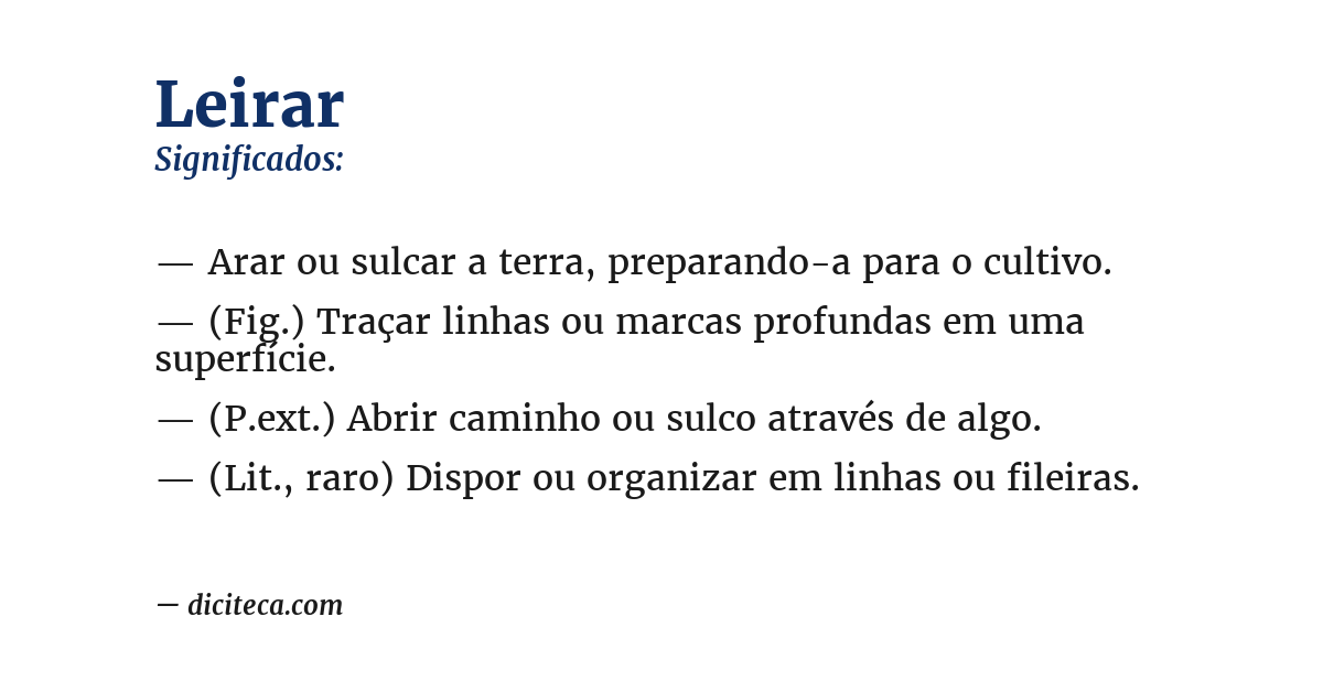 Significado de leirar