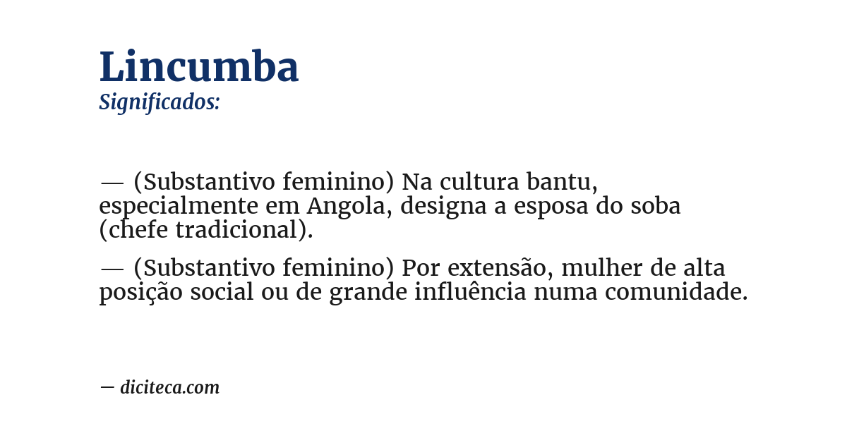 Significado de lincumba