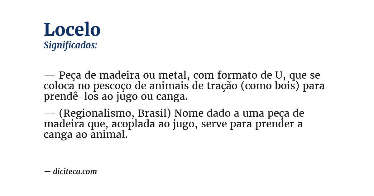 Significado de locelo