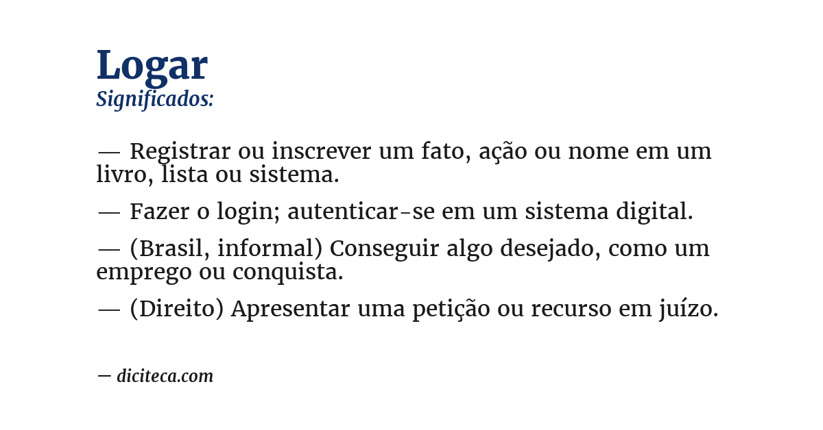 Significado de logar