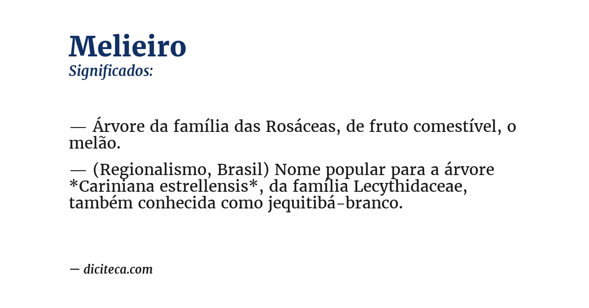 Significado de melieiro