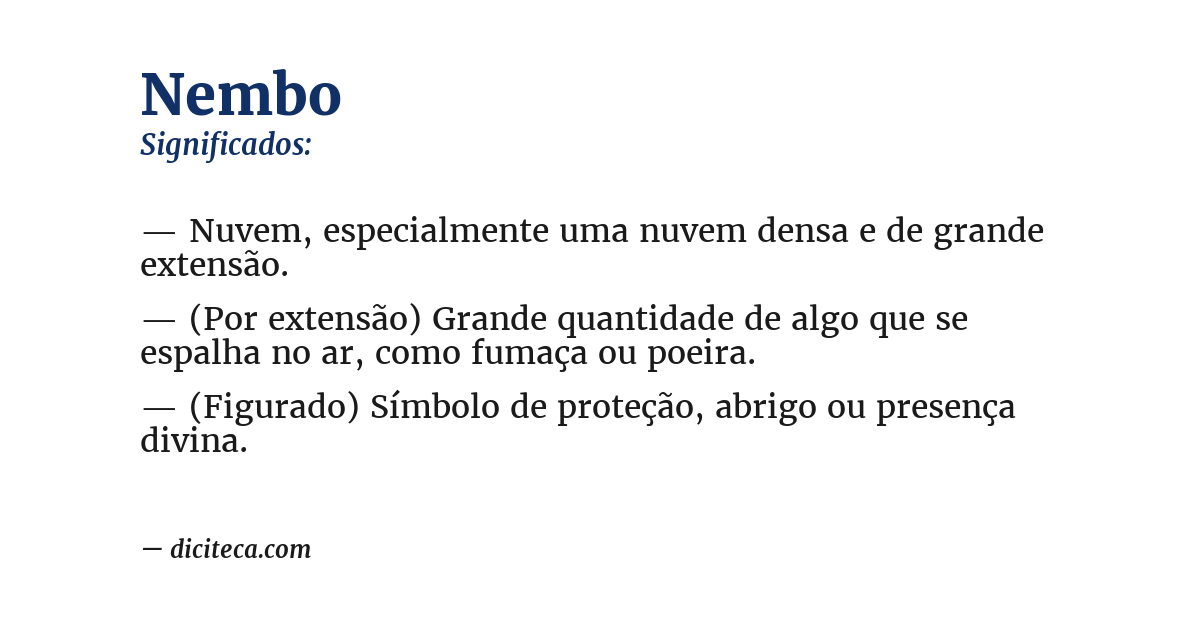 Significado de nembo