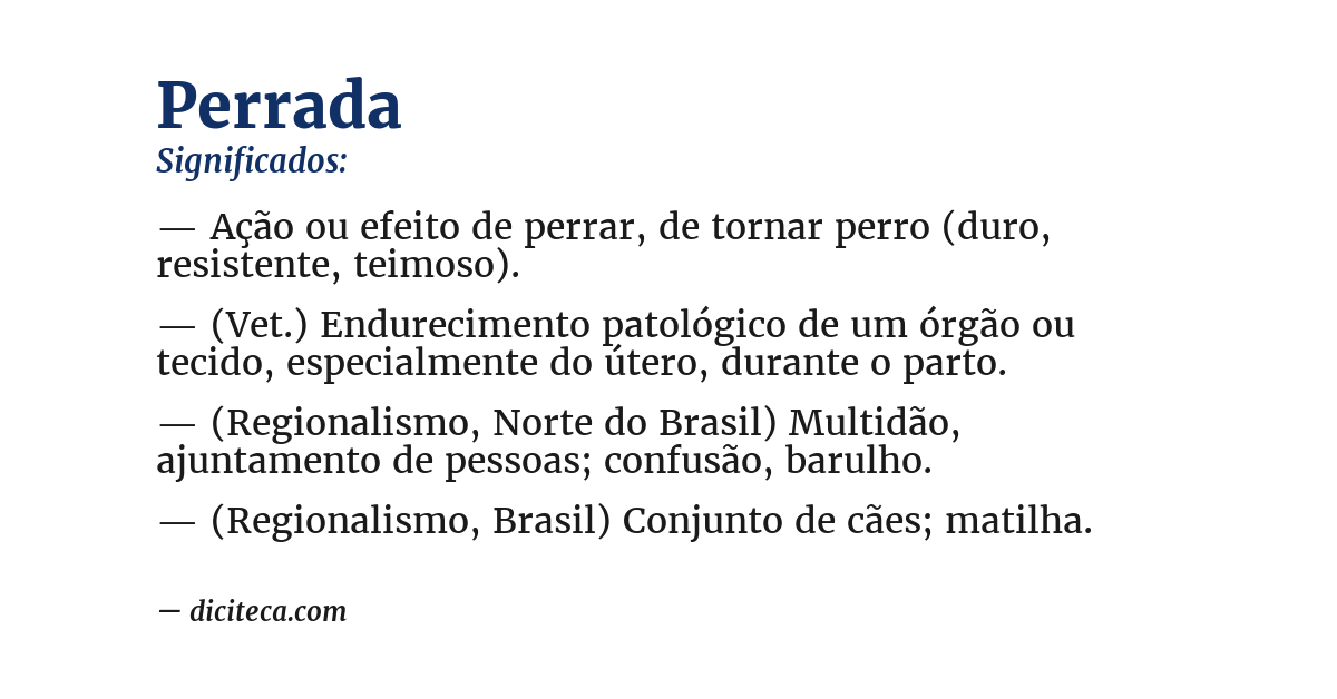 Significado de perrada