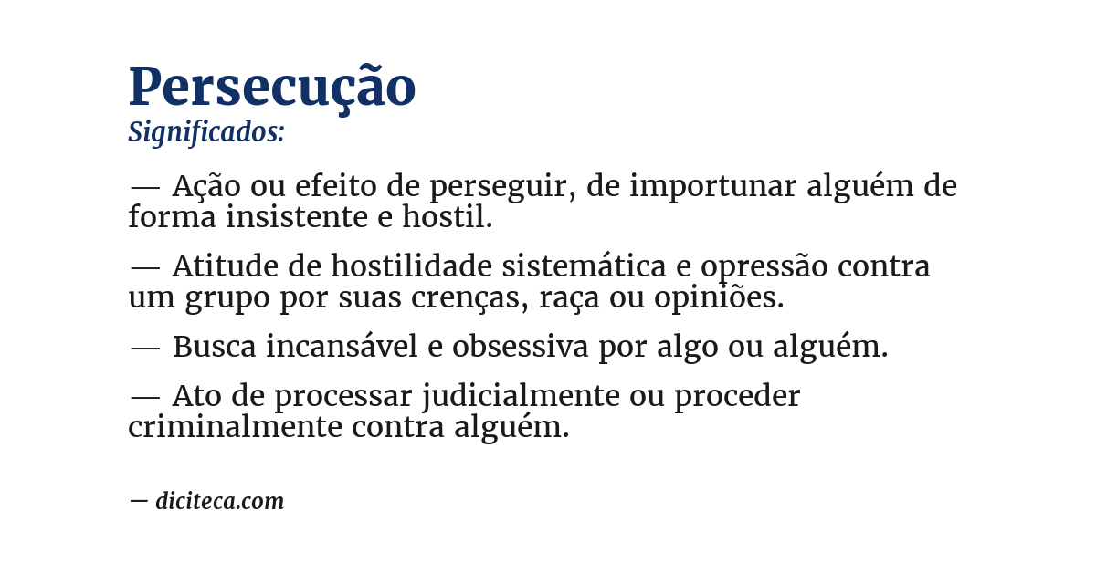 Significado de persecução