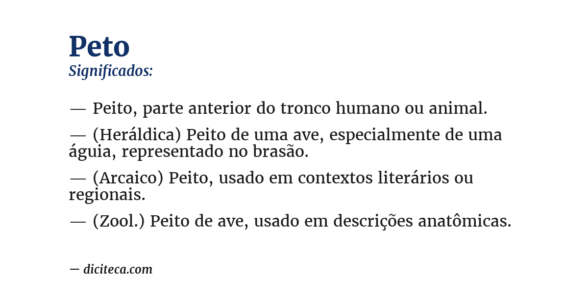 Significado de peto