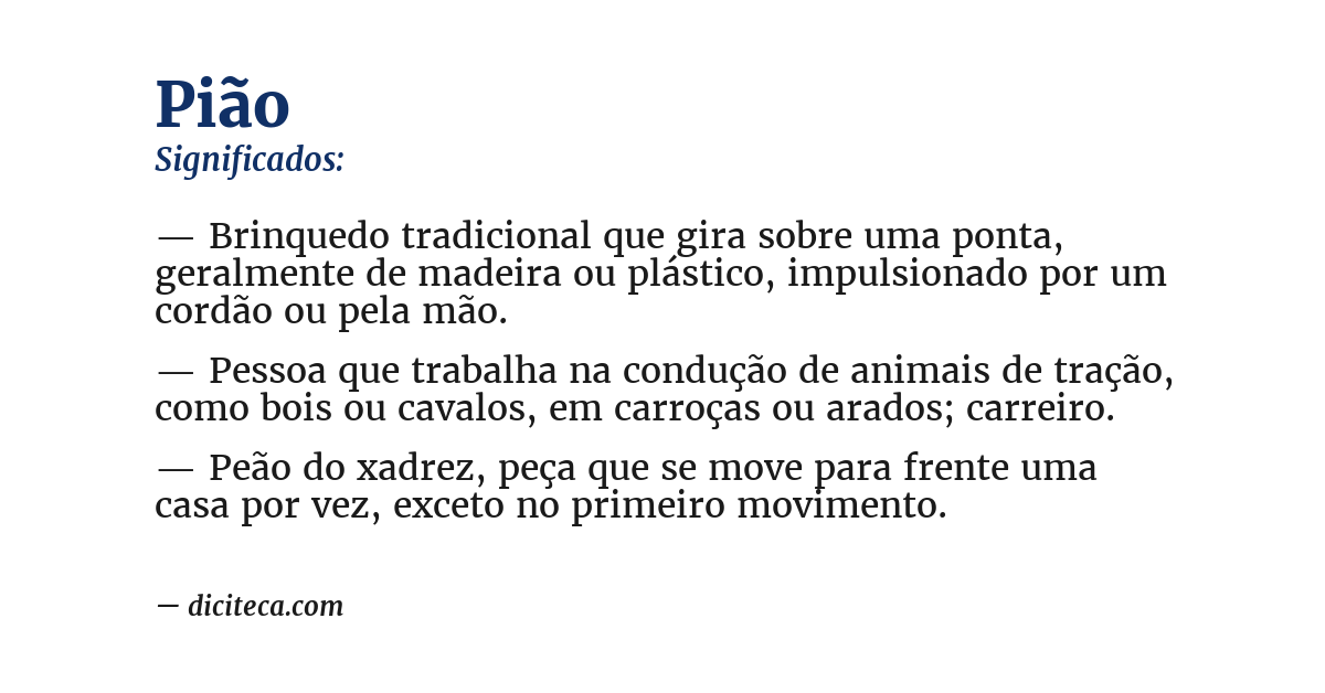 Significado de pião