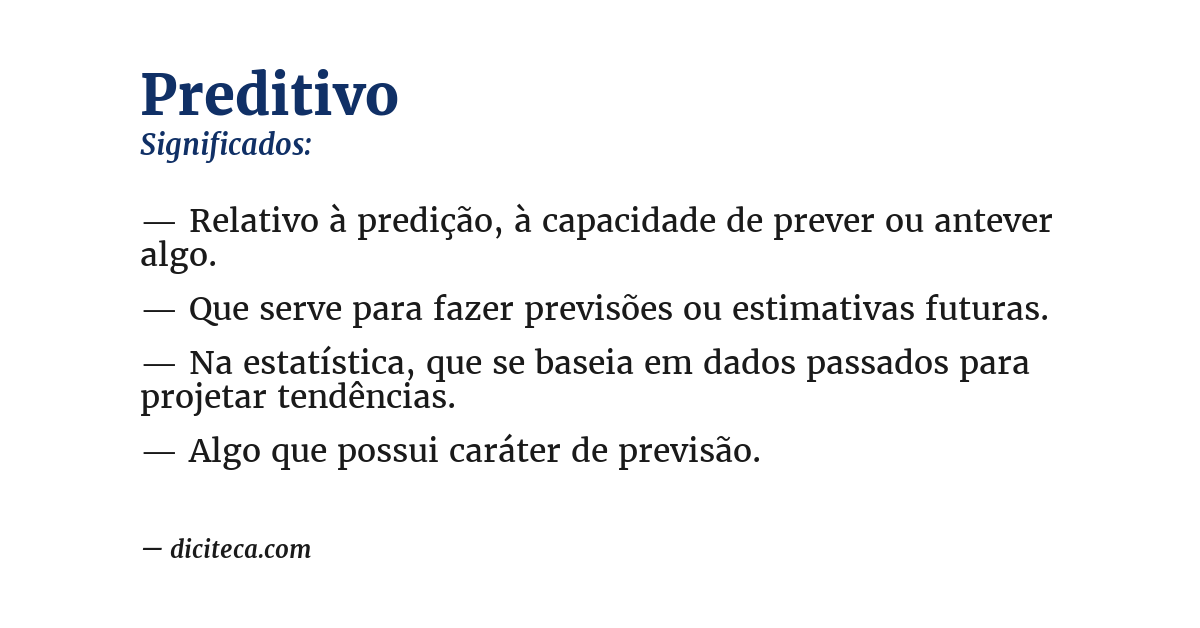 Significado de preditivo