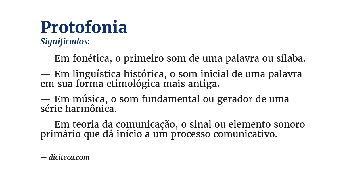 Significado de protofonia