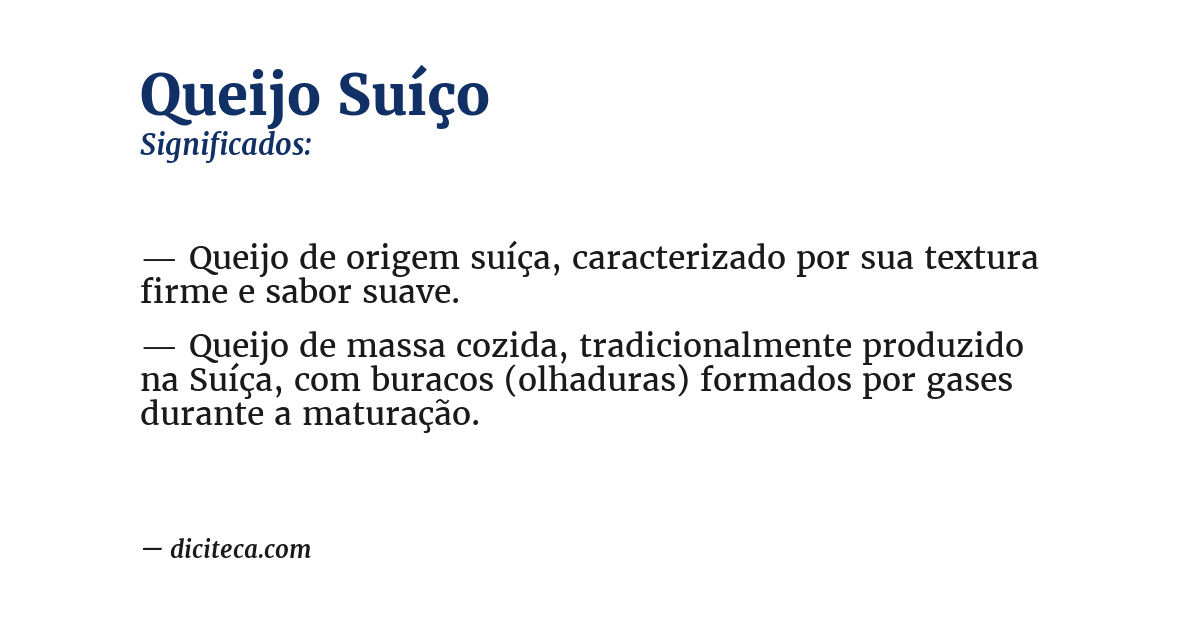 Significado de queijo suíço