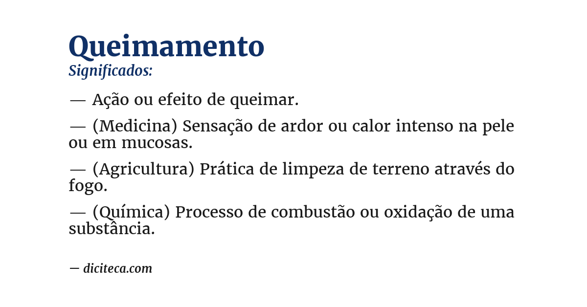 Significado de queimamento