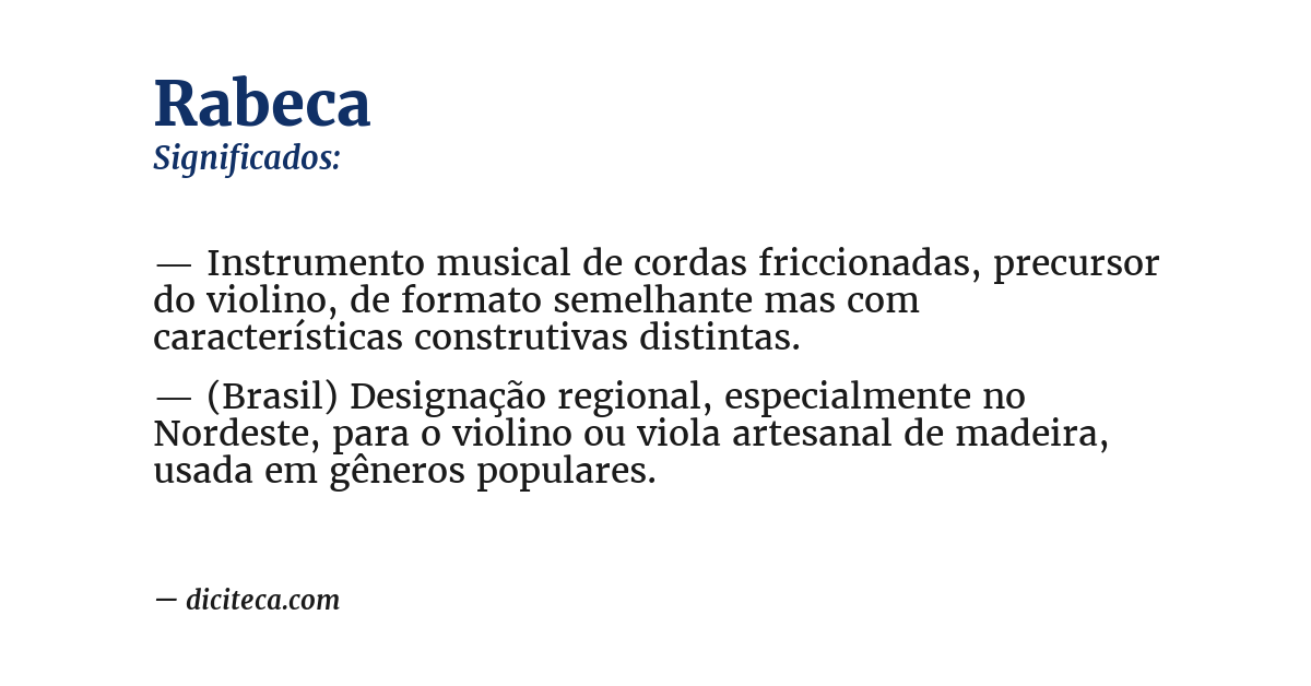 Significado de rabeca
