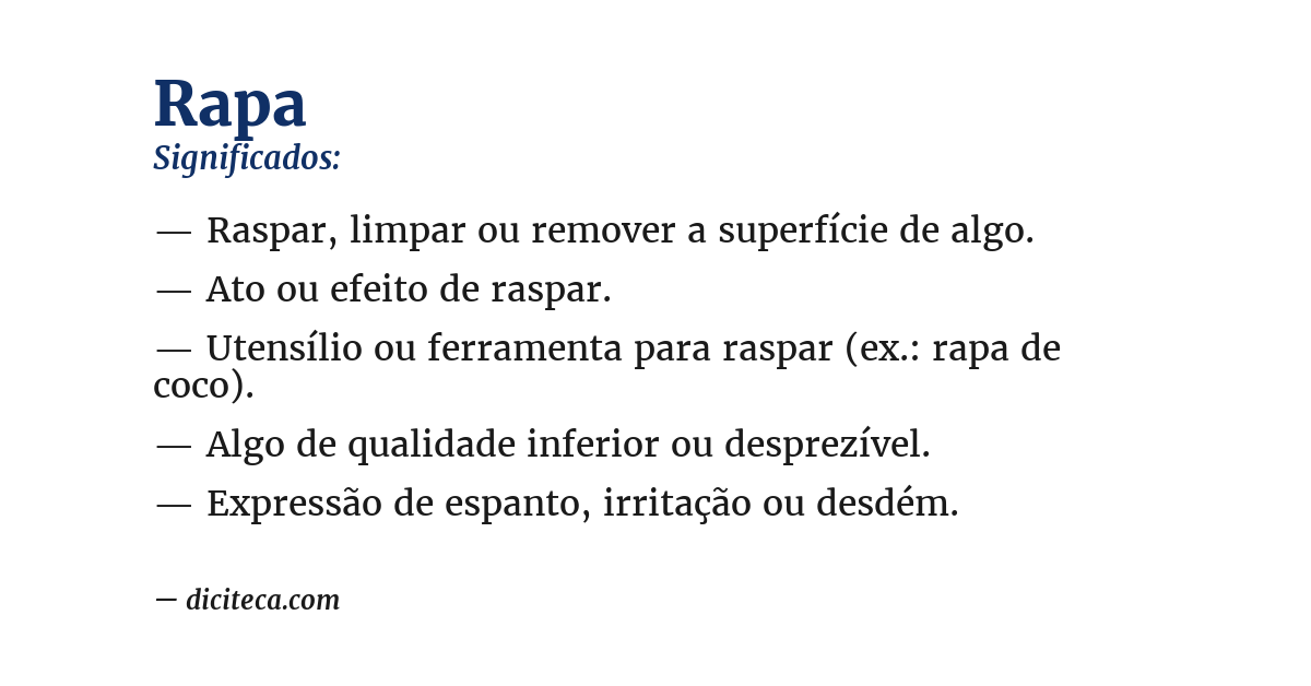 Significado de rapa