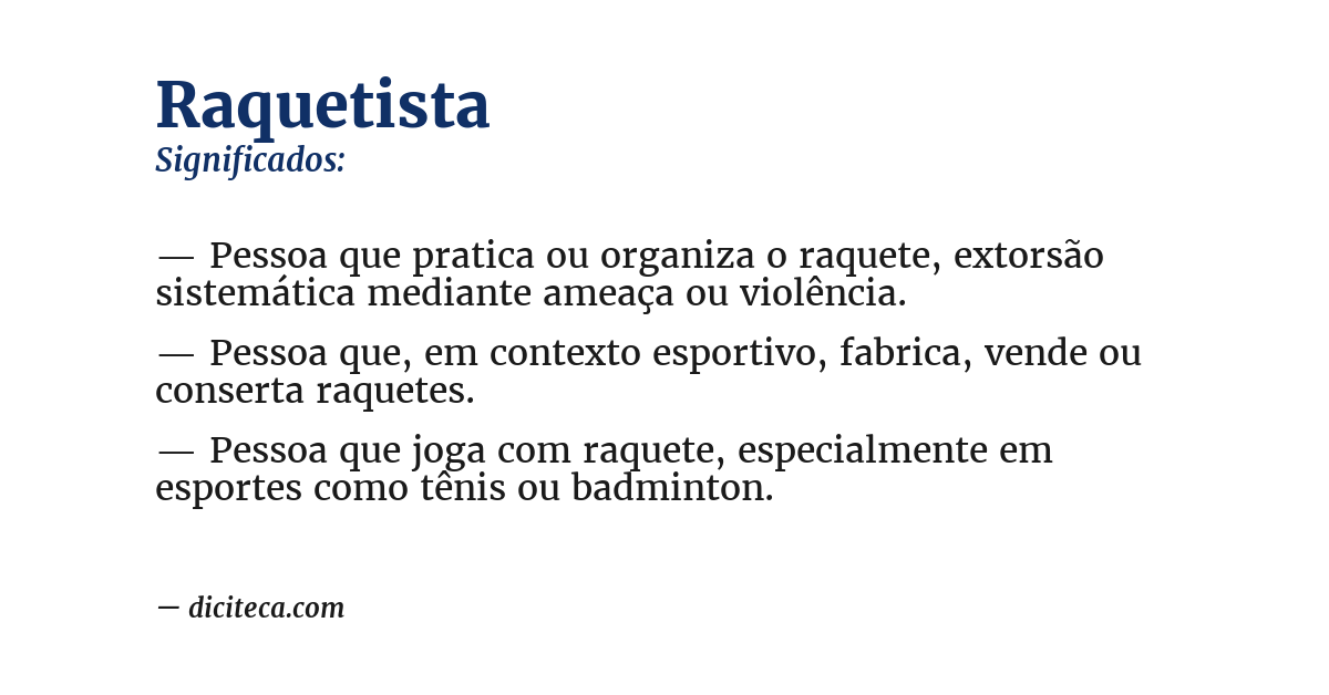 Significado de raquetista