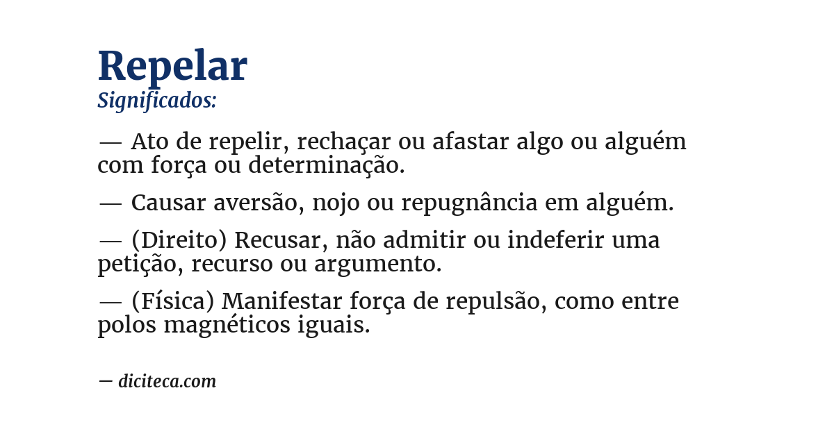 Significado de repelar