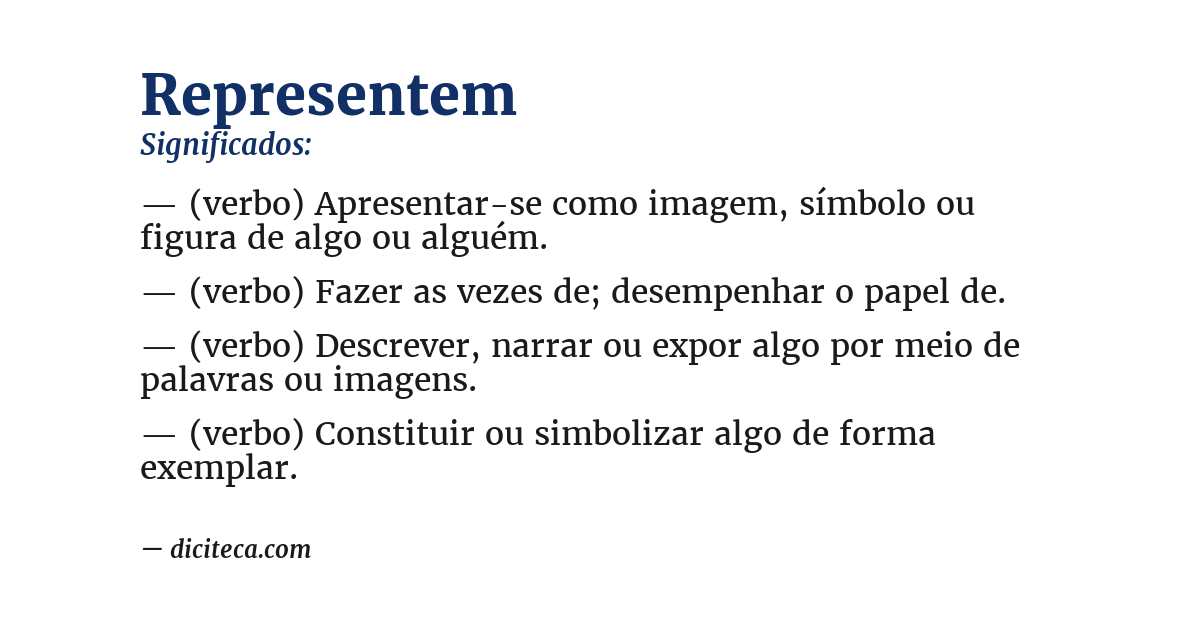 Significado de representem