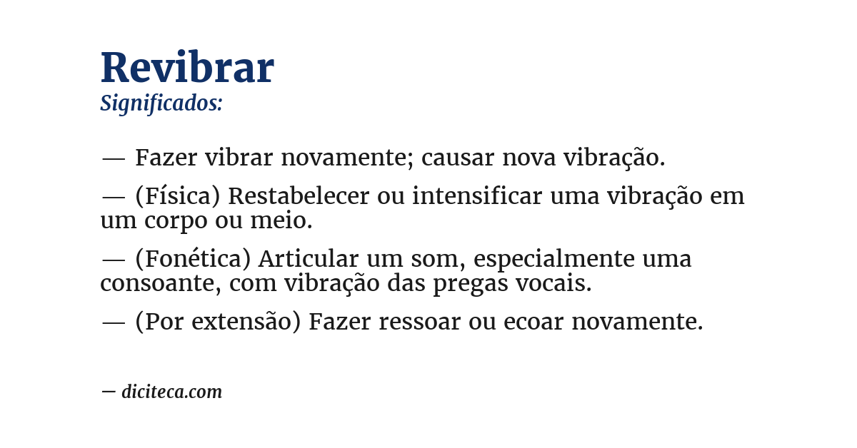 Significado de revibrar