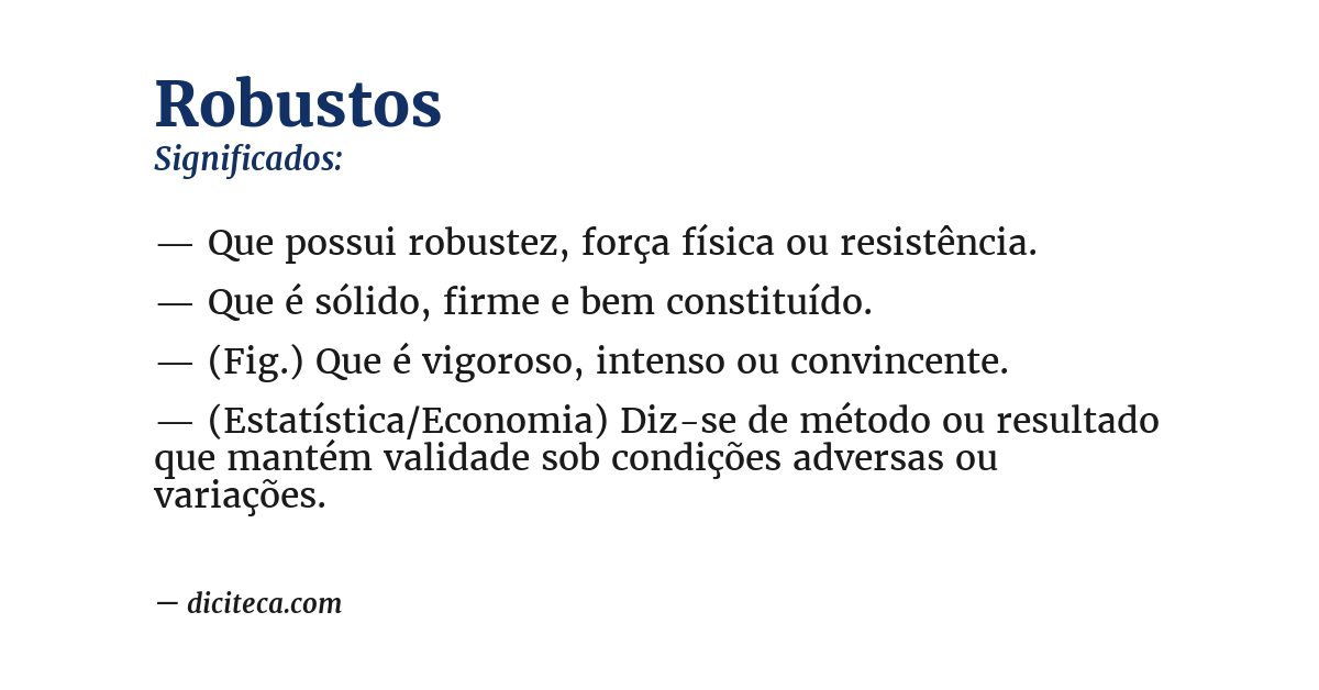 Significado de robustos