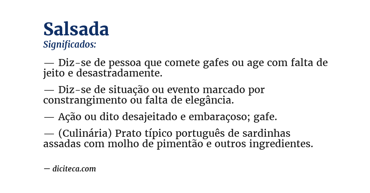 Significado de salsada
