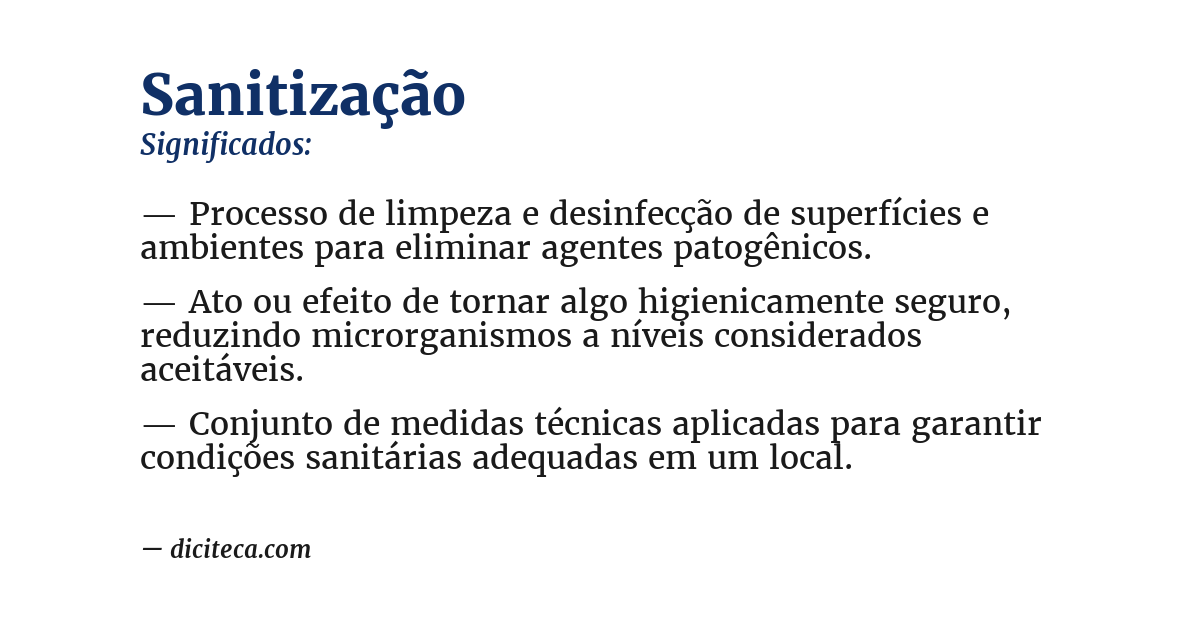 Significado de sanitização