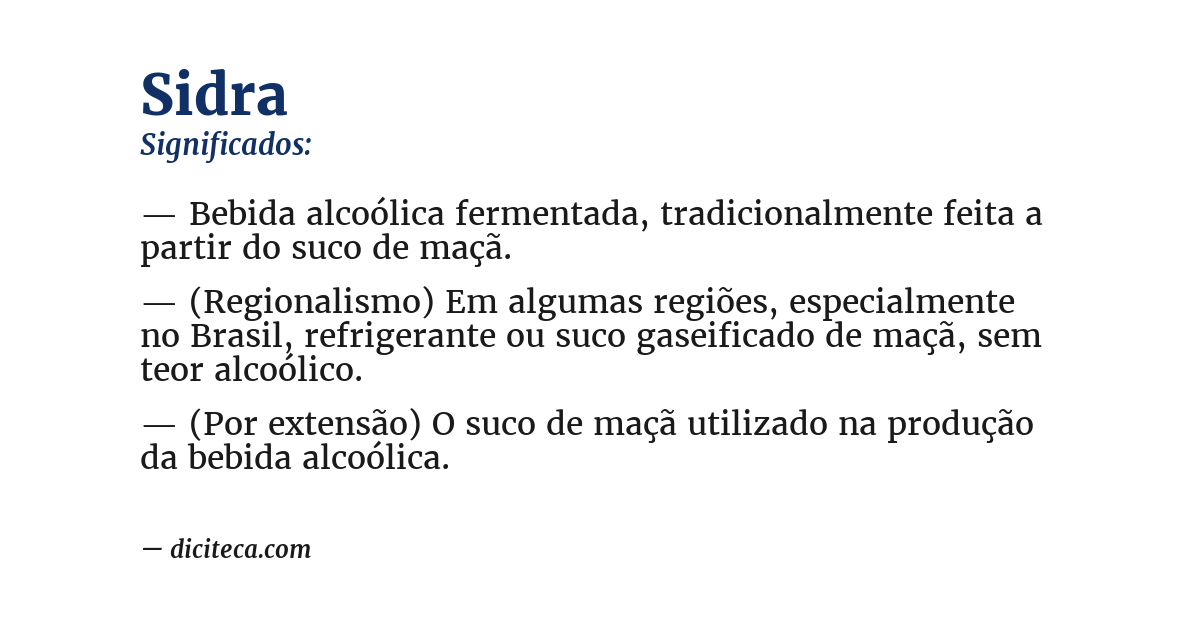 Significado de sidra