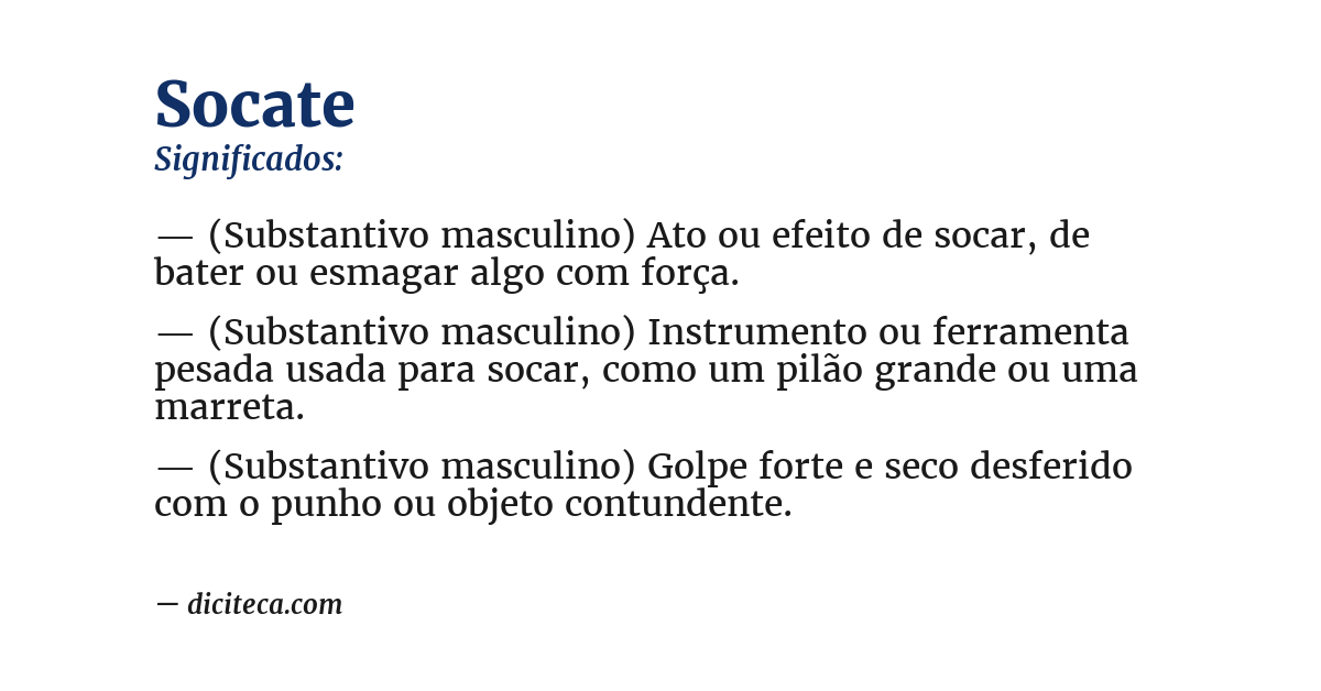 Significado de socate