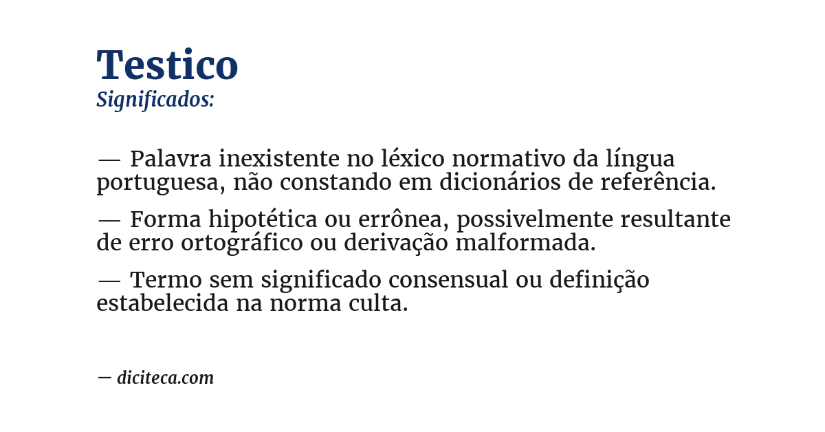 Significado de testico