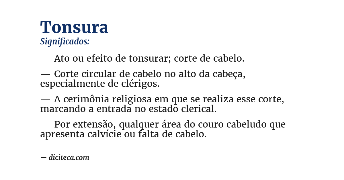 Significado de tonsura