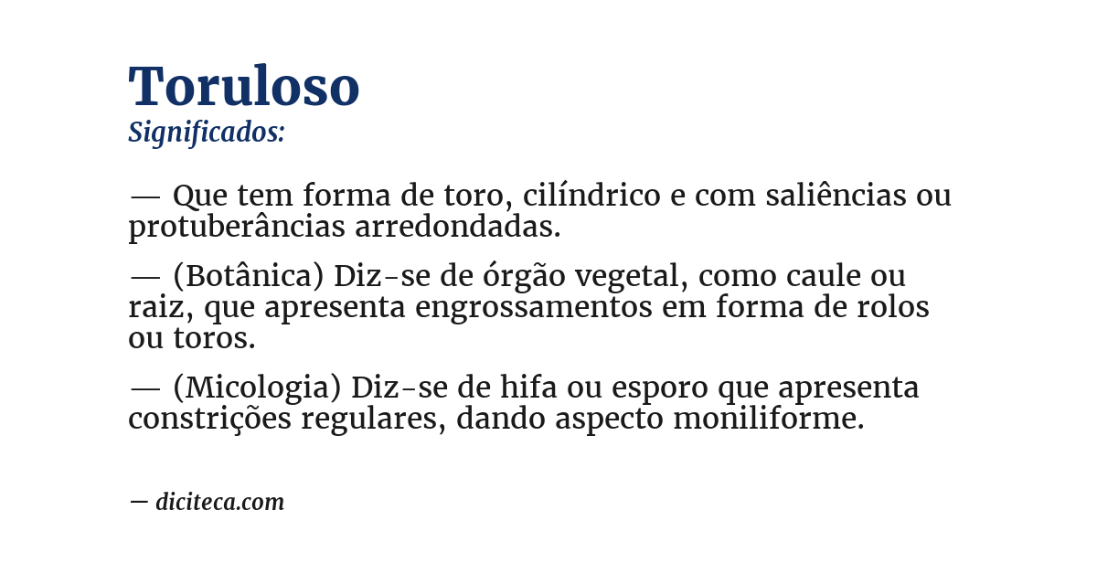 Significado de toruloso