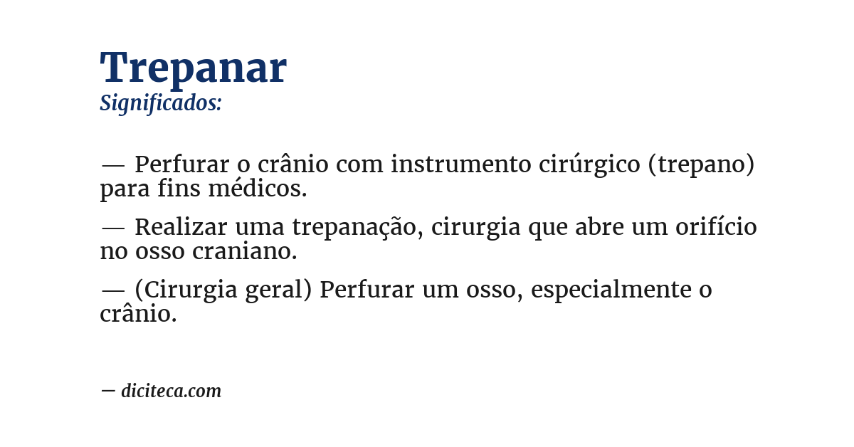 Significado de trepanar