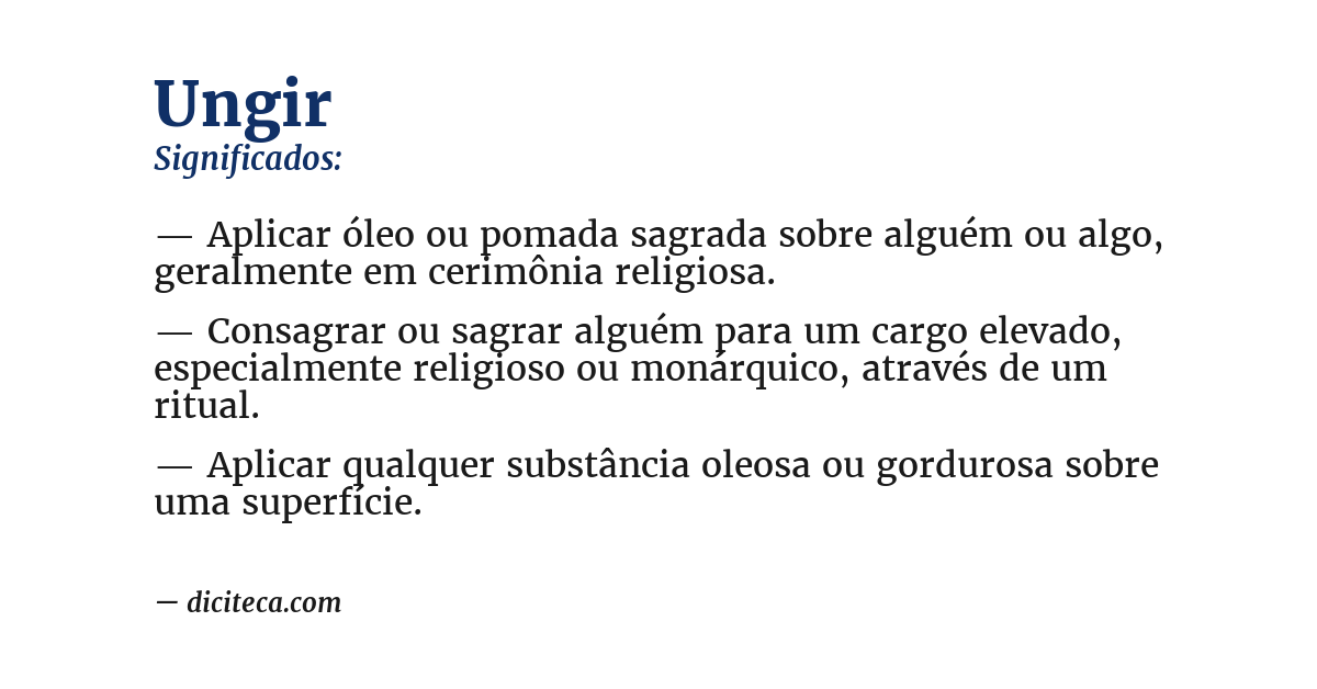 Significado de ungir