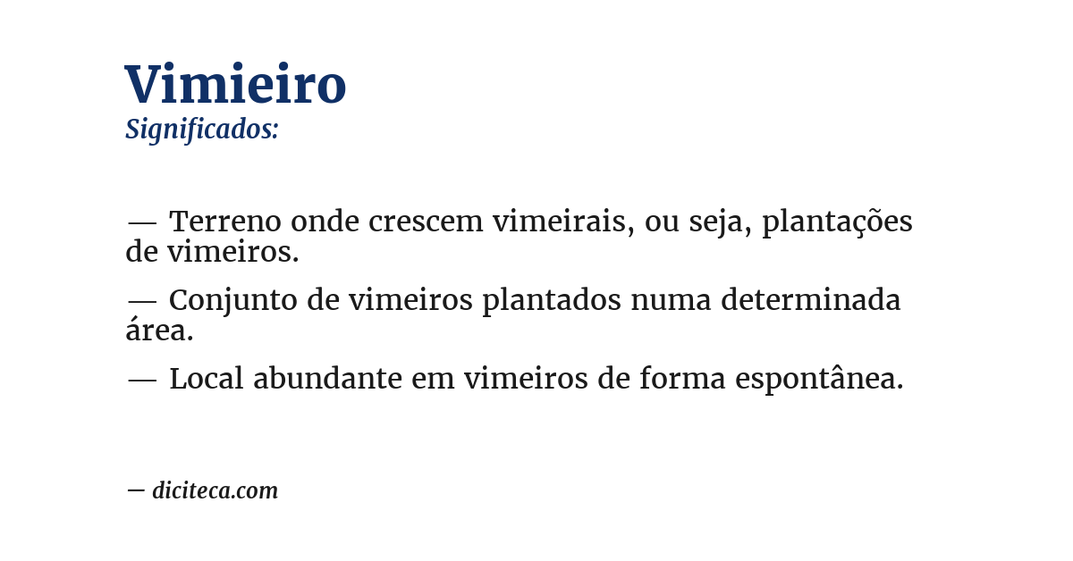 Significado de vimieiro