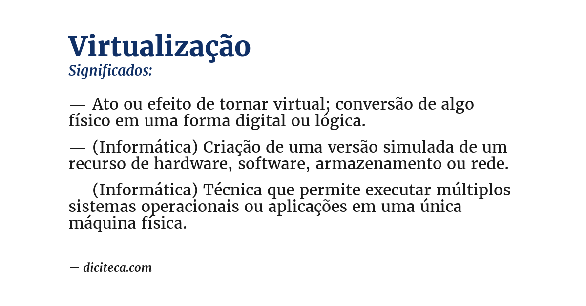Significado de virtualização