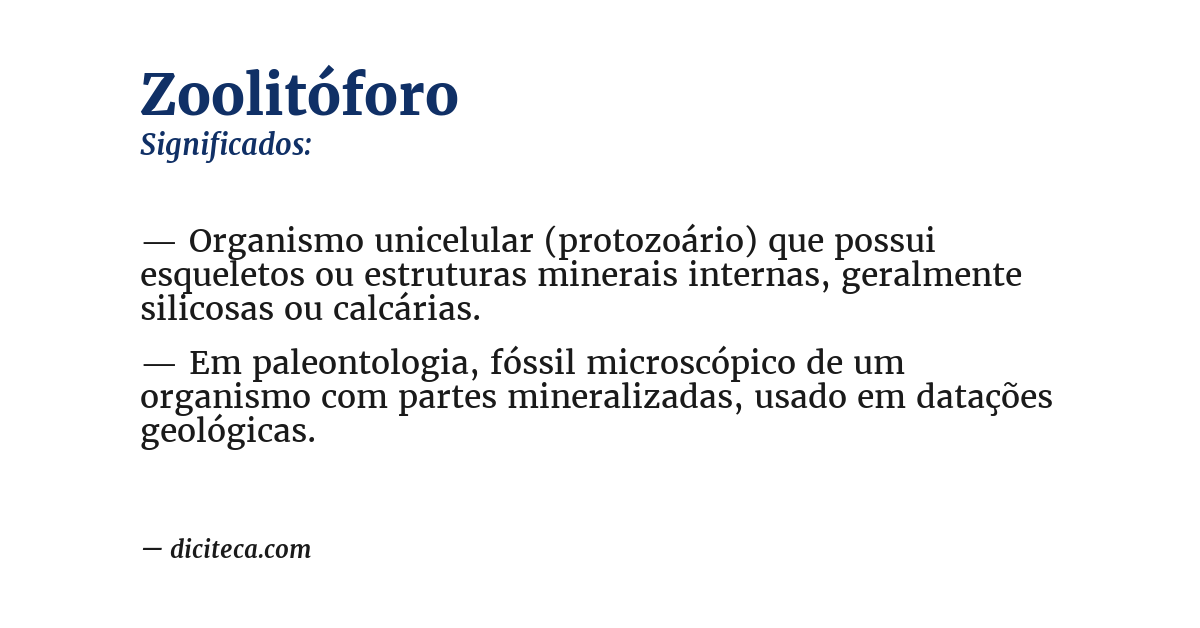 Significado de zoolitóforo