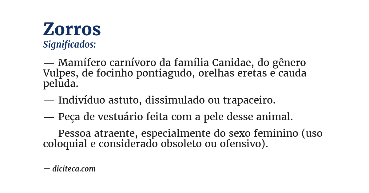 Significado de zorros
