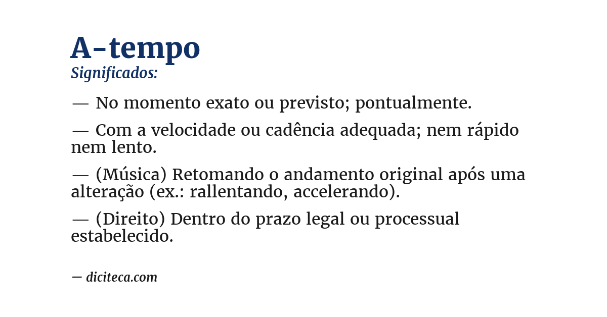 Significado de a-tempo