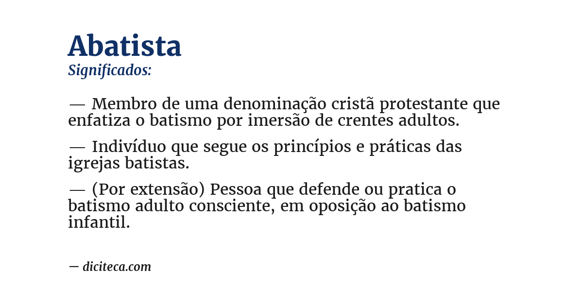 Significado de abatista