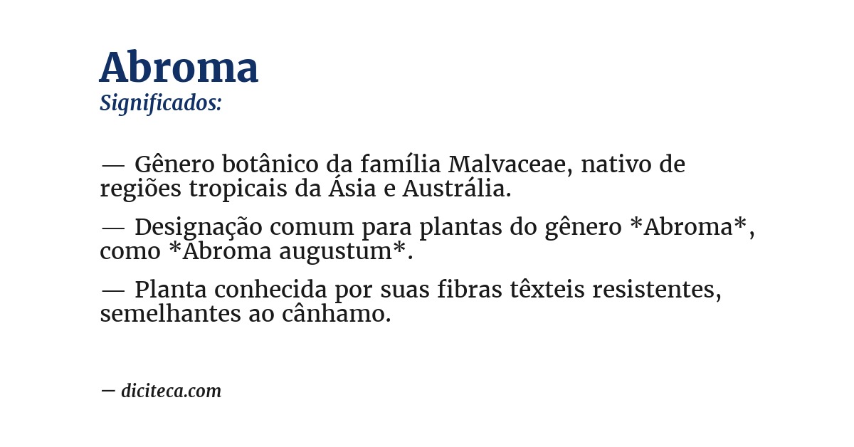 Significado de abroma