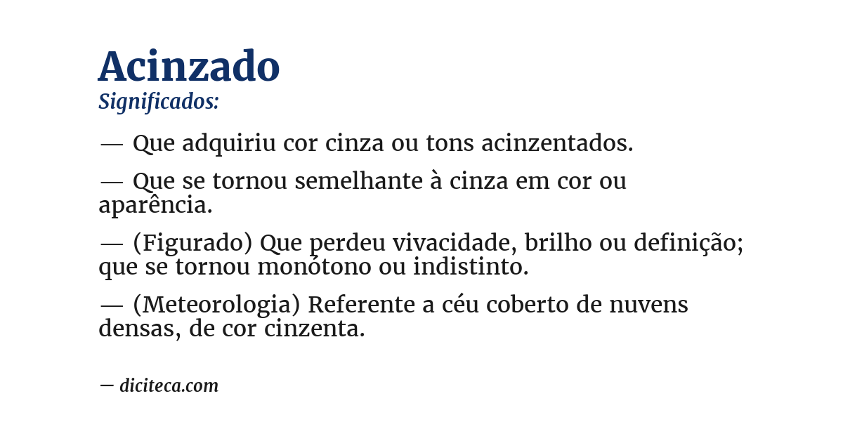Significado de acinzado