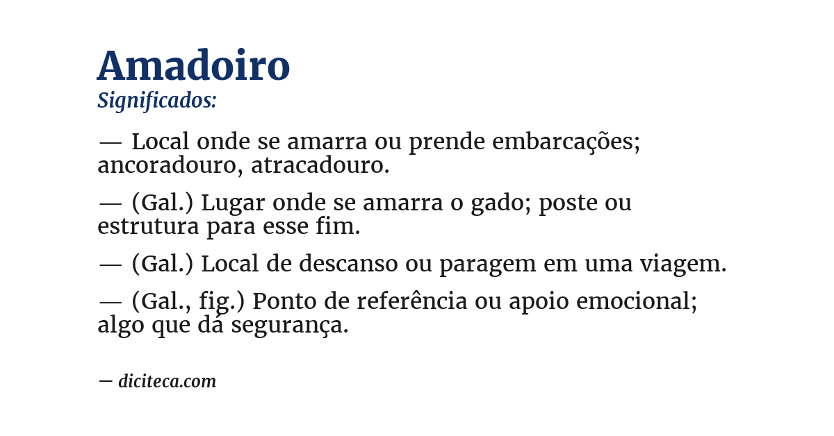 Significado de amadoiro
