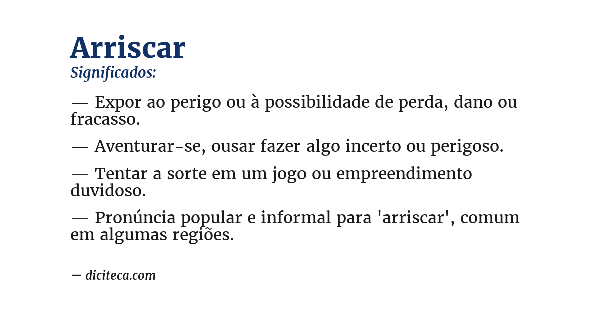 Significado de arriscar