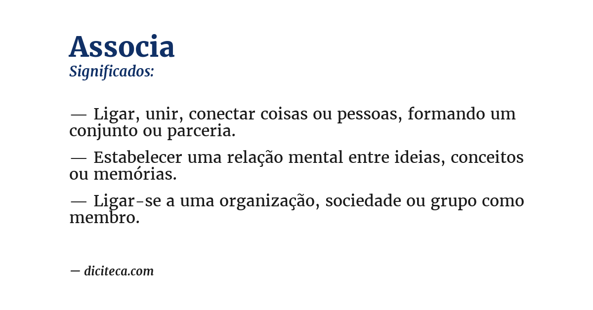Significado de associa