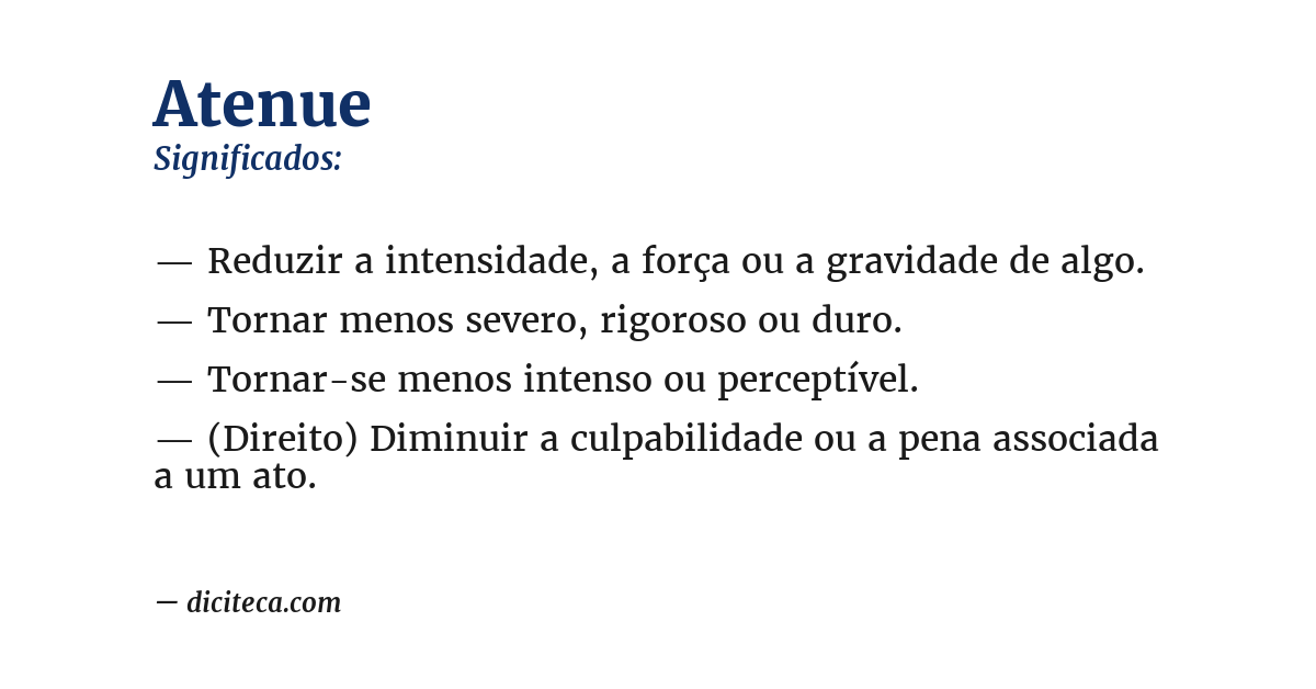 Significado de atenue