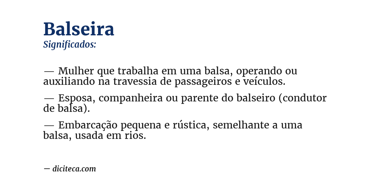 Significado de balseira