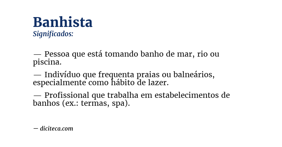 Significado de banhista