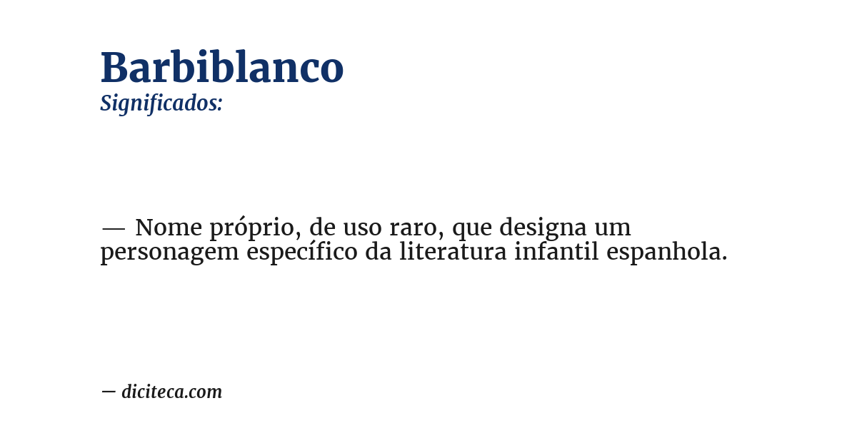 Significado de barbiblanco