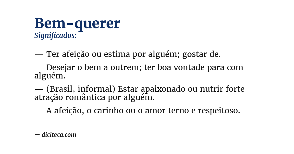 Significado de bem-querer
