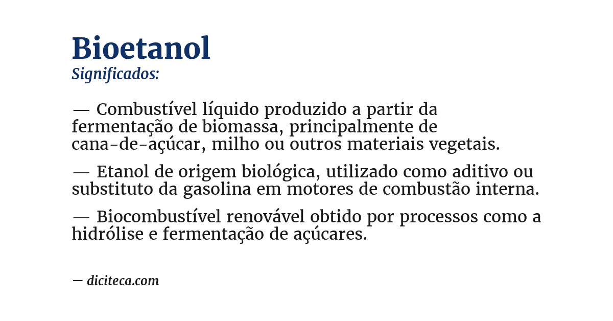 Significado de bioetanol