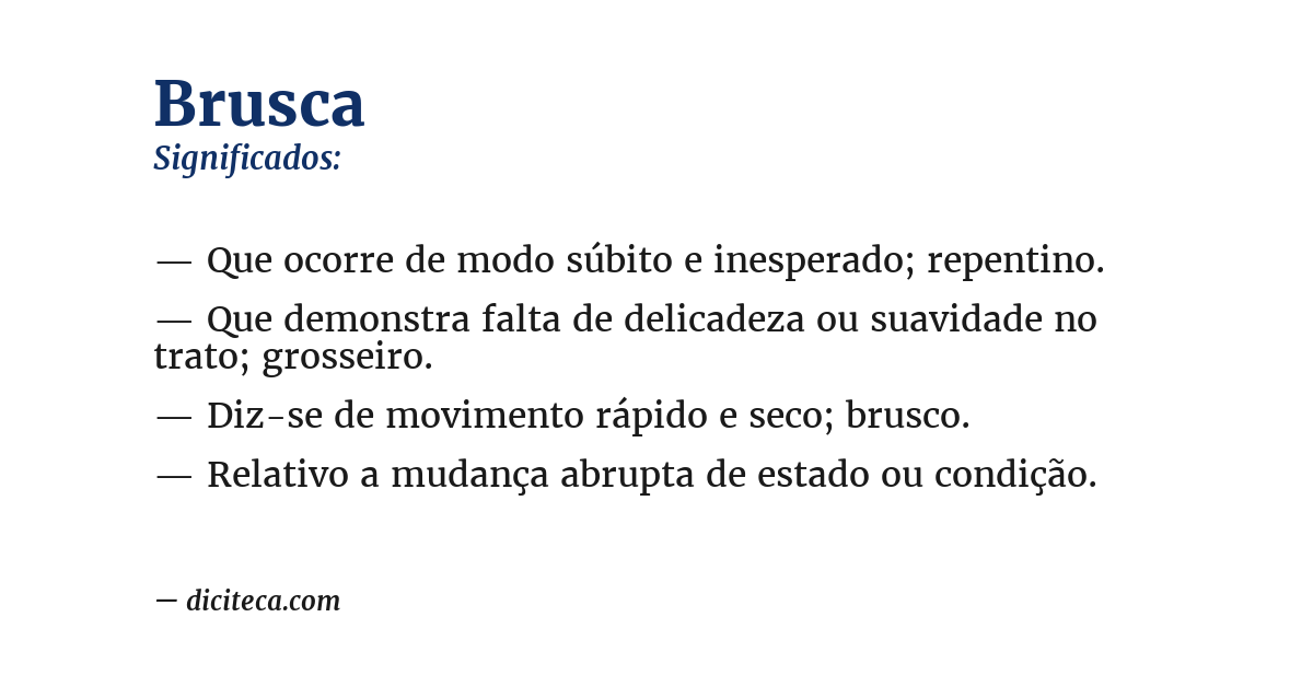 Significado de brusca