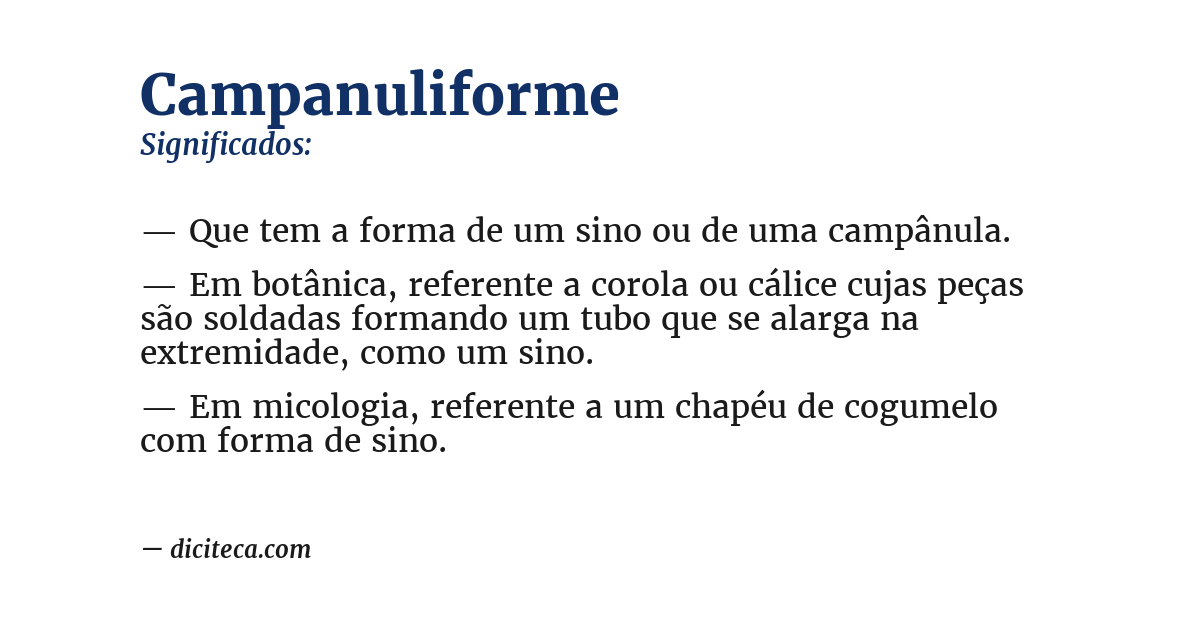 Significado de campanuliforme